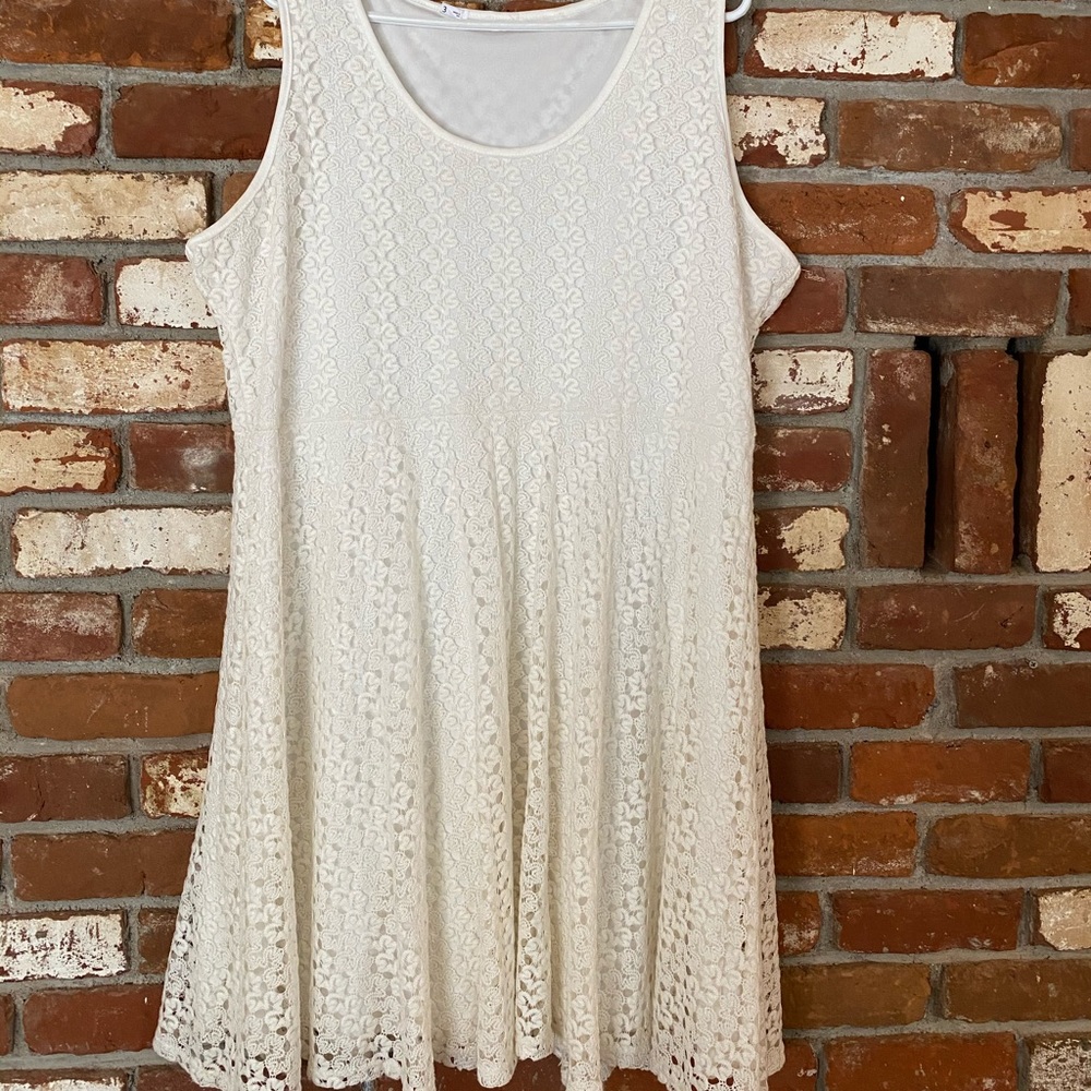 White dress with shimmer